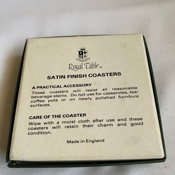 Set Of 6 Royal Table Coasters Classic Fruit New - Picture 4 of 6